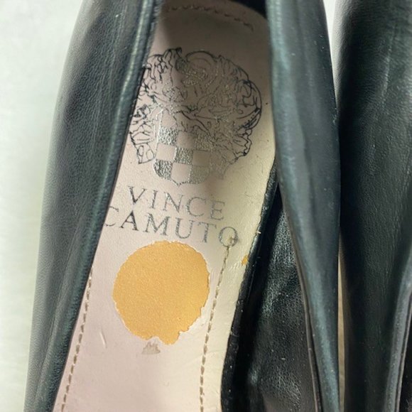 Vince Camuto Black Leather Pumps Heels, size 6 - Picture 6 of 7